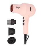 Lange Hair PowerStyle Ionic Turbo Dryer front view showing compact blush design for fast drying