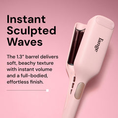 L'ANGE HAIR SculptWaver W-shaped barrel in action producing uniform waves
