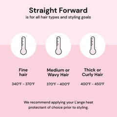 L'ANGE Hair Straight Forward 360° swivel cord enables easy maneuvering during styling.