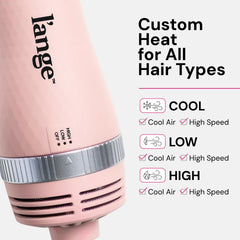 L'ANGE HAIR VolumeBoost 60mm barrel closeup shows ceramic coating for smooth, even heat.