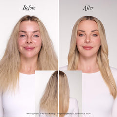 Langehair Ms. Bond Shampoo granrepair-powerbond closeup conveys repair-ready formula.