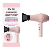 L'ANGE HAIR Soleil dryer with concentrator attached for precise, controlled styling.