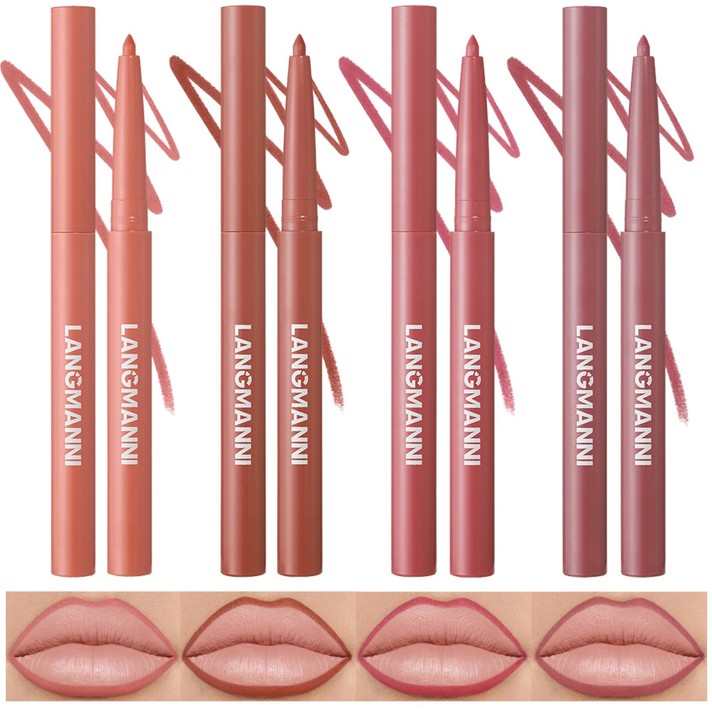 LANGMANNI lip liner set packaging showcases 12 colors for versatile looks