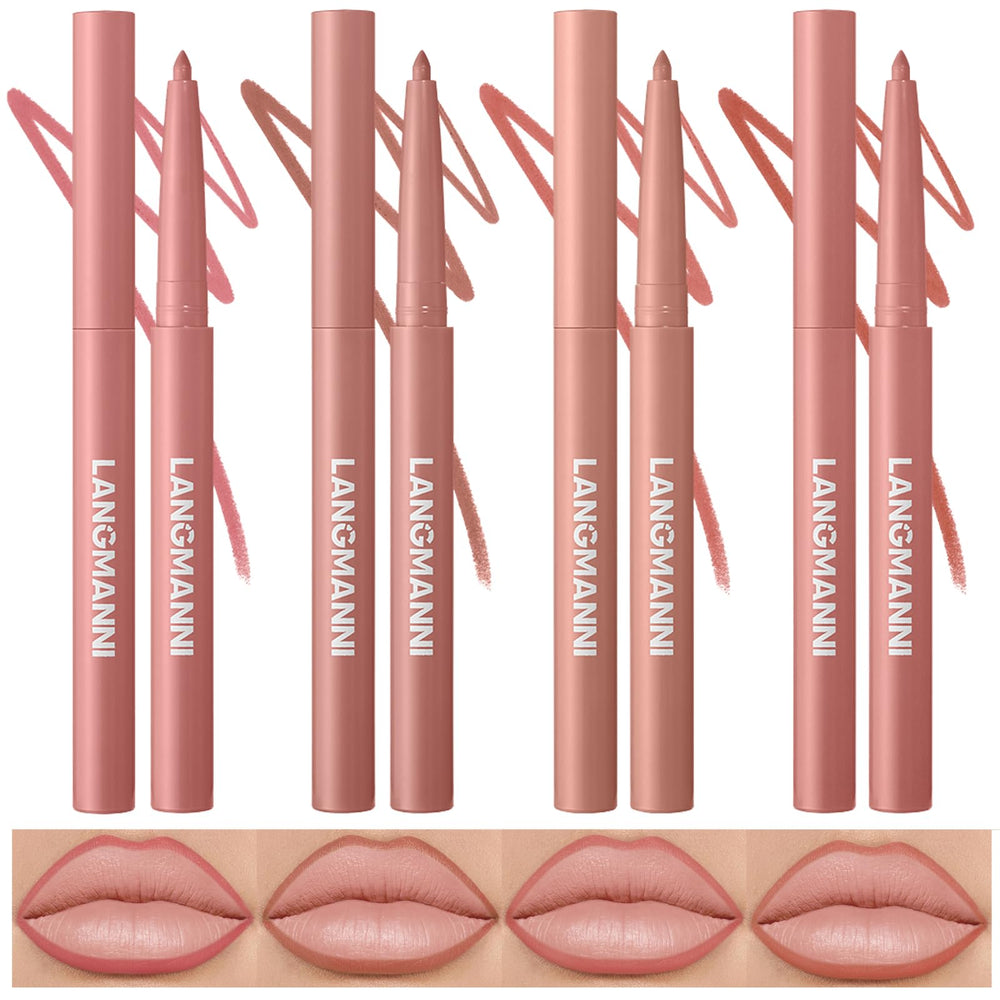 LANGMANNI 12-color lip liner set showcases sculpting matte velvet shades for versatile looks