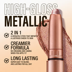 LANGMANNI Eyeshadow Stick waterproof application supports long-wear makeup.