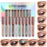 Langmanni liquid eyeshadow 10 shades set swatches for bold color options
