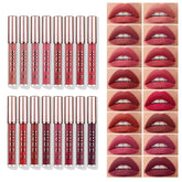 LANGMANNI matte lipstick color swatches show bold pigments for everyday looks