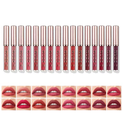 LANGMANNI matte lipstick on lips demonstrates a smooth, long-wearing finish
