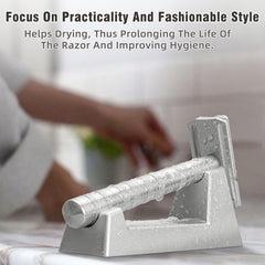 LANGZIHT Razor Stand 100g-weight provides balanced stability on a counter.