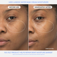 LANEIGE Water Bank Blue Hyaluronic Cream texture close-up with a lightweight finish