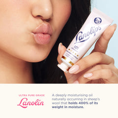 Lanolips 101 Ointment on cuticles nourishing dry skin.