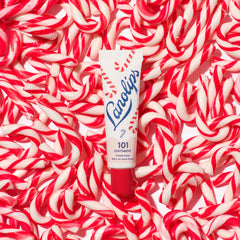 Lanolips 101 Ointment strawberry-fruit-extract label close-up for antioxidant hydration.