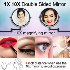 LANSI double-sided 8-inch vanity mirror for makeup precision and skincare routines