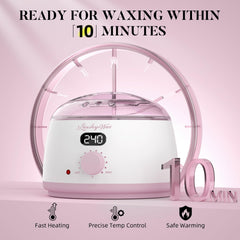 LANSLEYWAX digital wax warmer with LED display for precise temperature control.