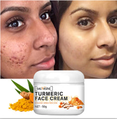Lanthome turmeric face cream packaging flatlay invites daily skincare routine.