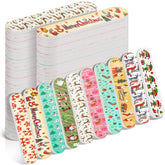 Lanties Christmas nail files 50-pack, compact red double-sided emery boards for precise shaping.