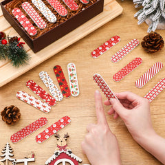 Lanties Christmas nail files double-sided emery boards for precise shaping.