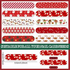 Lanties Christmas nail files with varied patterns for festive holiday nail art.
