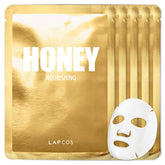 LAPCOS Honey Sheet Mask pack closeup highlights hydrating, antioxidant-rich formula