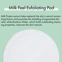 LAPCOS Milk Feel pads being used in circular motions for skin cleansing.