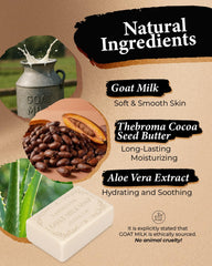 Larosanna soap lather in hand demonstrates gentle cleansing for all skin types.