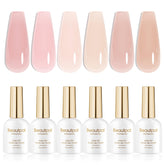Larvall Beautpal nude gel polish set bottle closeup for smooth, buildable color.