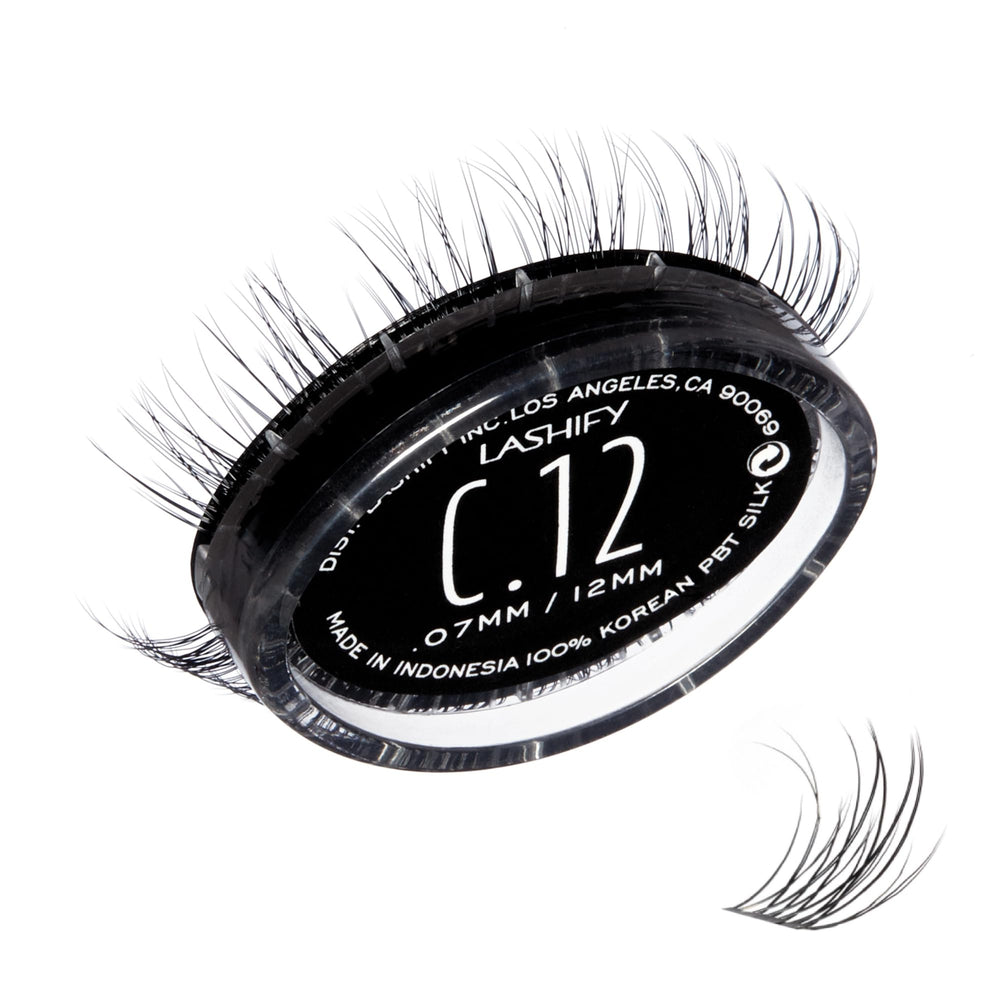 Lashify curl-12mm-gossamer-refill for a natural, doe-eyed look.
