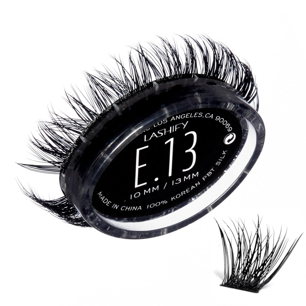 Lashify Extreme 13mm Gossamer closeup shows bold voluminous lashes for dramatic eye definition.