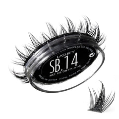 Lashify Star Burst 14mm Gossamer packaging highlights premium vegan lashes for easy at-home use.
