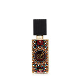 Lattafa Ajwad bottle front view shows woody-amber scent for everyday wear.