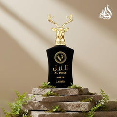 Lattafa Al Noble Ameer packaging shows premium presentation for gifting