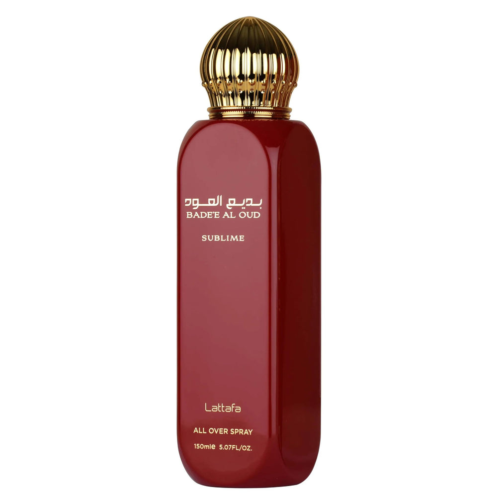 Lattafa Bade'e Al Oud Sublime bottle front hints at a luxurious daily fragrance