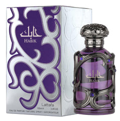 Lattafa Habik heart notes sage lavender image adds aromatic depth