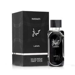 Lattafa Hayaati top notes apple and bergamot evoke fresh mornings and crisp energy.
