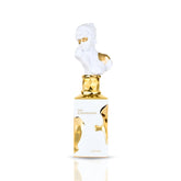 Lattafa Her Confession bottle close-up highlighting vanilla and musk for lasting elegance.