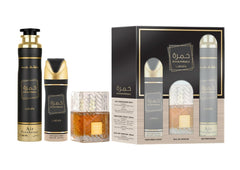 Lattafa Khamrah deodorant bottle ideal for long lasting freshness on the go.