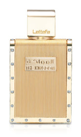 Lattafa The Kingdom bottle-front view highlighting regal design and modern bottle appeal