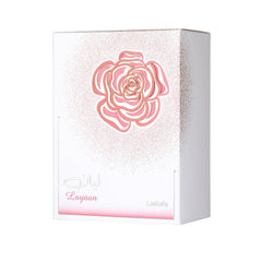 Lattafa Layaan cedarwood and musk base delivering warm, lasting trail
