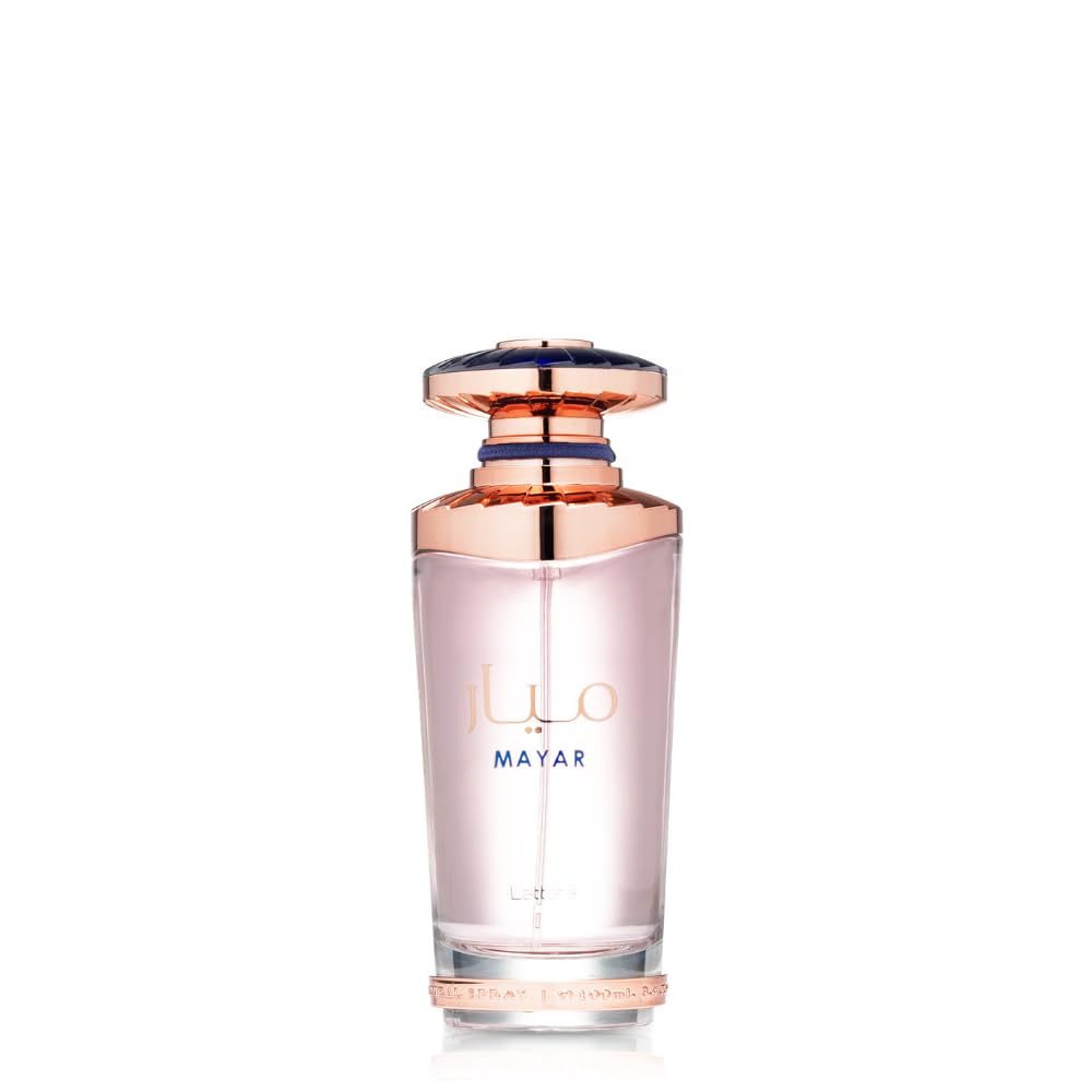 Lattafa Mayar bottle-front presents an elegant floral perfume for daytime elegance.