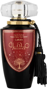 Lattafa Mohra bottle front, a luxe unisex fragrance for everyday wear.