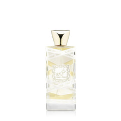 Lattafa Musk Mood bottle close-up highlights white musk for daily wear.