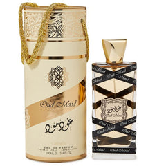 Lattafa Oud Mood amber-resins closeup suggests luxurious oriental depth.
