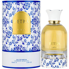 Lattafa Petra packaging showcases premium, gifting-ready presentation.