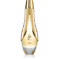 Lattafa Pride Gharam bottle front; versatile unisex fragrance for daily wear.