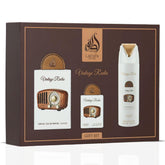 Lattafa Pride Vintage Radio 100ml EDP bottle showcases bold lavender and sage for everyday confidence.