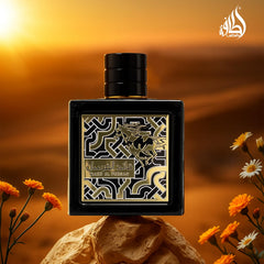 Lattafa Qaed Al Fursan packaging box evokes gift-ready luxury