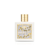 Lattafa Qaed Al Fursan Unlimited bottle front, showcasing tropical fragrance.