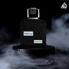 Lattafa Ramz Silver cap close-up, premium packaging signaling luxury.