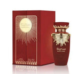 Lattafa Sakeena bottle front view, versatile unisex fragrance for daily wear.