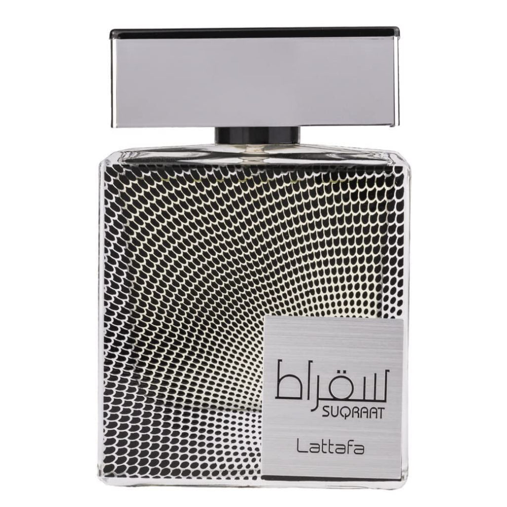 Lattafa Suqraat EDP bottle closeup for daily masculine fragrance.